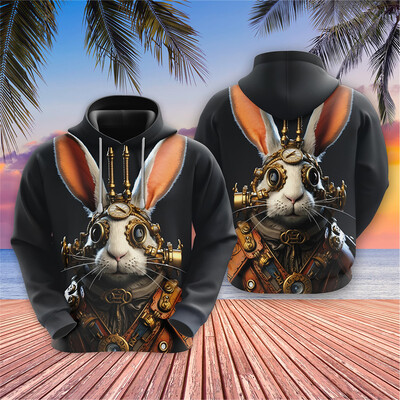 Vintage jenots Grafiski sporta krekli Steampunk Hasky Hoodies Vīriešiem Apģērbi Žirafe Dzīvnieks Treniņtērps Hip Hop Pet Hoody Y2k Topi