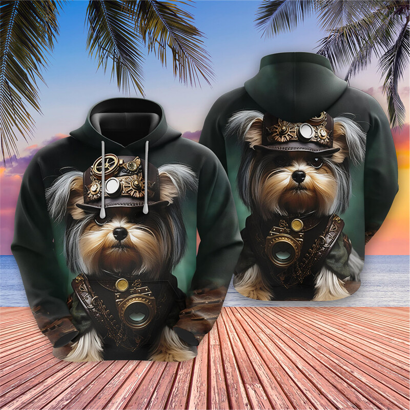 Vintage jenots Grafiski sporta krekli Steampunk Hasky Hoodies Vīriešiem Apģērbi Žirafe Dzīvnieks Treniņtērps Hip Hop Pet Hoody Y2k Topi