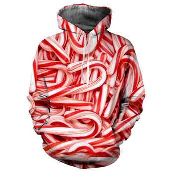 Нови бонбони Snack Sugar 3D Print Hoodies Мъже Жени Есен Ежедневни суичъри с дълъг ръкав и качулка Streetwear Пуловери Детско облекло