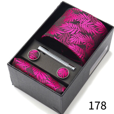 Meeste lipsude kinkekarp kaelasidemetega Taskurätikud Mansetinööbid Lipsuklambrid 6-osalised komplektid Grupiäri Pulmafestival Ametlikud lipsud