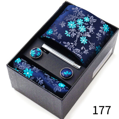 Meeste lipsude kinkekarp kaelasidemetega Taskurätikud Mansetinööbid Lipsuklambrid 6-osalised komplektid Grupiäri Pulmafestival Ametlikud lipsud