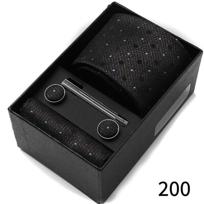 Meeste lipsude kinkekarp kaelasidemetega Taskurätikud Mansetinööbid Lipsuklambrid 6-osalised komplektid Grupiäri Pulmafestival Ametlikud lipsud