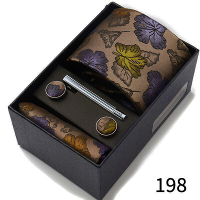 Meeste lipsude kinkekarp kaelasidemetega Taskurätikud Mansetinööbid Lipsuklambrid 6-osalised komplektid Grupiäri Pulmafestival Ametlikud lipsud