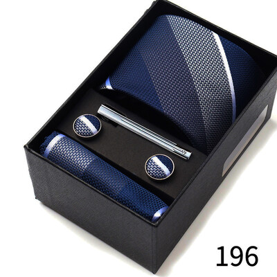 Meeste lipsude kinkekarp kaelasidemetega Taskurätikud Mansetinööbid Lipsuklambrid 6-osalised komplektid Grupiäri Pulmafestival Ametlikud lipsud