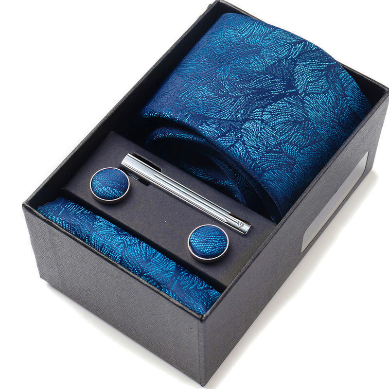 Meeste lipsude kinkekarp kaelasidemetega Taskurätikud Mansetinööbid Lipsuklambrid 6-osalised komplektid Grupiäri Pulmafestival Ametlikud lipsud