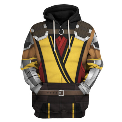 Παιχνίδι MK Mortal Kombat Graphic Zip Up Hoodie Ανδρικά ρούχα Τρισδιάστατη εκτύπωση Νέο σε φούτερ και φούτερ Harajuku y2k πουλόβερ με κουκούλα