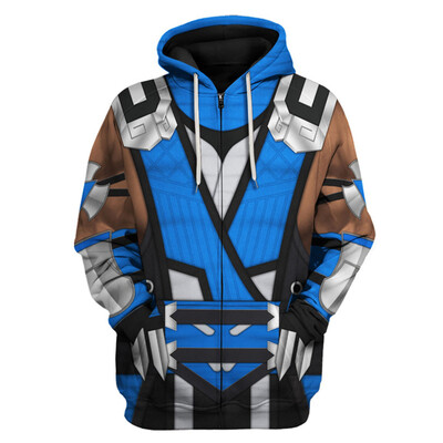 Hra MK Mortal Kombat Graphic Zip Mikina Pánske Oblečenie 3D Tlač Novinky Mikiny a svetre Harajuku y2k Mikiny s kapucňou