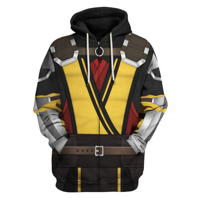Hra MK Mortal Kombat Graphic Zip Mikina Pánske Oblečenie 3D Tlač Novinky Mikiny a svetre Harajuku y2k Mikiny s kapucňou