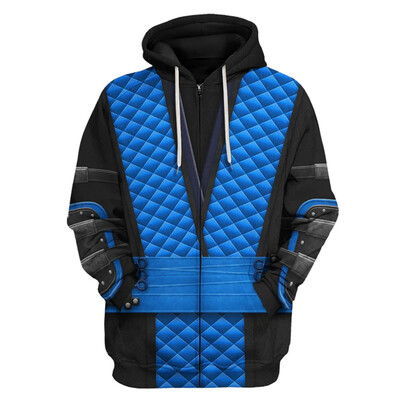 Hra MK Mortal Kombat Graphic Zip Mikina Pánske Oblečenie 3D Tlač Novinky Mikiny a svetre Harajuku y2k Mikiny s kapucňou