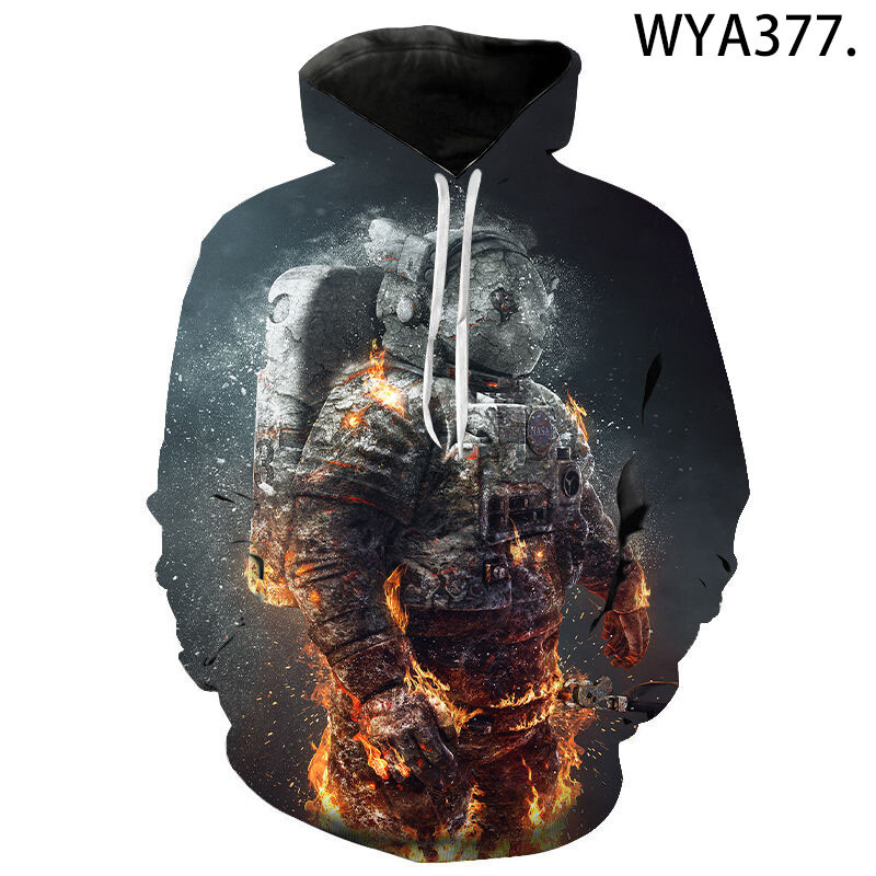 Άνοιξη και φθινόπωρο Νέα φούτερ Αστροναύτης Άνδρες Γυναίκες Παιδιά Φούτερ πουλόβερ με 3D εμπριμέ streetwear πουλόβερ Streetwear αγόρι κορίτσι παιδικά μπλουζάκια