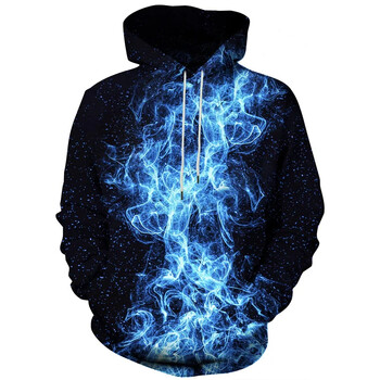 Abstract Smog Graphic Hoodie Men Clothing 3D Traffiti Neon Printed New in Hoodies Women Harajuku Fashion Y2k Pullover Sweatshirt