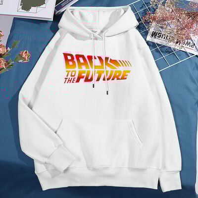 Tagasi tulevikku Filmi Logo Meeste Naiste Pusa Fliisist pulloverid Kapuuts Harajuku Lahtised kapuutsid Sügisfliisist paaririided