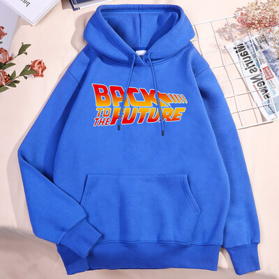 Tagasi tulevikku Filmi Logo Meeste Naiste Pusa Fliisist pulloverid Kapuuts Harajuku Lahtised kapuutsid Sügisfliisist paaririided