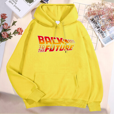 Tagasi tulevikku Filmi Logo Meeste Naiste Pusa Fliisist pulloverid Kapuuts Harajuku Lahtised kapuutsid Sügisfliisist paaririided