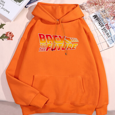 Tagasi tulevikku Filmi Logo Meeste Naiste Pusa Fliisist pulloverid Kapuuts Harajuku Lahtised kapuutsid Sügisfliisist paaririided