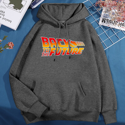 Tagasi tulevikku Filmi Logo Meeste Naiste Pusa Fliisist pulloverid Kapuuts Harajuku Lahtised kapuutsid Sügisfliisist paaririided