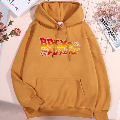 Tagasi tulevikku Filmi Logo Meeste Naiste Pusa Fliisist pulloverid Kapuuts Harajuku Lahtised kapuutsid Sügisfliisist paaririided