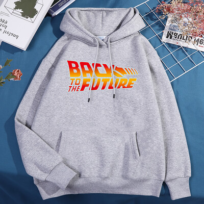 Tagasi tulevikku Filmi Logo Meeste Naiste Pusa Fliisist pulloverid Kapuuts Harajuku Lahtised kapuutsid Sügisfliisist paaririided