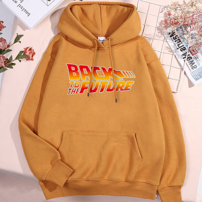 Tagasi tulevikku Filmi Logo Meeste Naiste Pusa Fliisist pulloverid Kapuuts Harajuku Lahtised kapuutsid Sügisfliisist paaririided