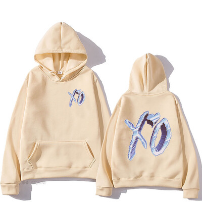 The Weeknd Dawn Fm Hanorac cu imprimeu dublu față Bărbați Femei Îmbrăcăminte supradimensionată Hanorace hip hop la modă Pulovere din fleece Sudadera