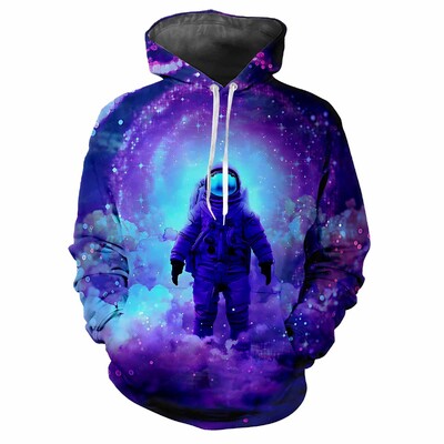 Space 3D Science Fiction Harajuku Printed Street Adventure Προσωποποιημένη Ανδρική Γυναικεία Απαλή Μόδα Street Hip Hop Hoodie