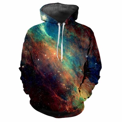 Space 3D Science Fiction Harajuku Printed Street Adventure Προσωποποιημένη Ανδρική Γυναικεία Απαλή Μόδα Street Hip Hop Hoodie