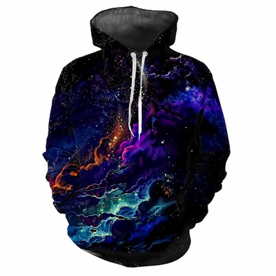 Space 3D Science Fiction Harajuku Printed Street Adventure Προσωποποιημένη Ανδρική Γυναικεία Απαλή Μόδα Street Hip Hop Hoodie