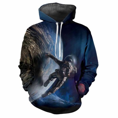 Space 3D Science Fiction Harajuku Printed Street Adventure Προσωποποιημένη Ανδρική Γυναικεία Απαλή Μόδα Street Hip Hop Hoodie