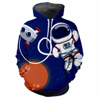 Space 3D Science Fiction Harajuku Printed Street Adventure Προσωποποιημένη Ανδρική Γυναικεία Απαλή Μόδα Street Hip Hop Hoodie