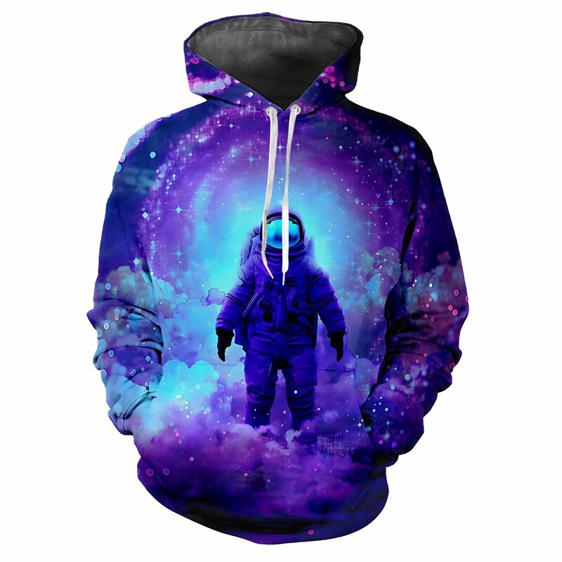 Space 3D Science Fiction Harajuku Printed Street Adventure Προσωποποιημένη Ανδρική Γυναικεία Απαλή Μόδα Street Hip Hop Hoodie
