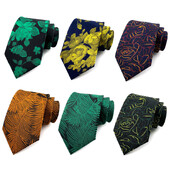 Cravată din poliester Cravată de lux pentru bărbați 8cm Albastru bleumarin Verde Cravate negre Gravatas pentru bărbați Cravate subțiri florale Cămăși de nuntă Cravată