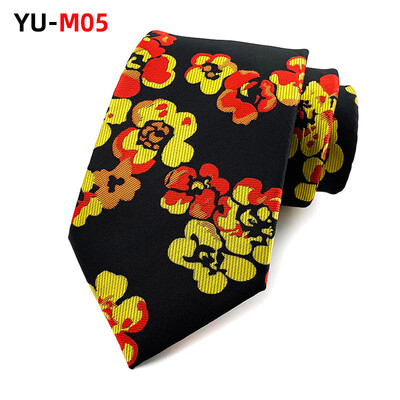 Cravată din poliester Cravată de lux pentru bărbați 8cm Albastru bleumarin Verde Cravate negre Gravatas pentru bărbați Cravate subțiri florale Cămăși de nuntă Cravată