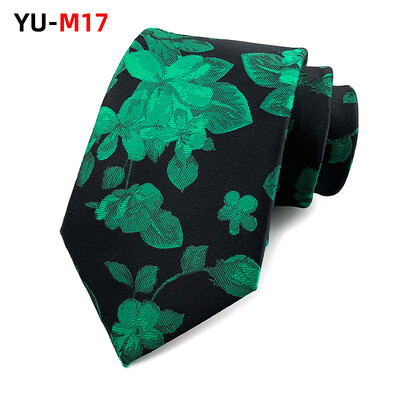 Cravată din poliester Cravată de lux pentru bărbați 8cm Albastru bleumarin Verde Cravate negre Gravatas pentru bărbați Cravate subțiri florale Cămăși de nuntă Cravată