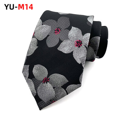 Cravată din poliester Cravată de lux pentru bărbați 8cm Albastru bleumarin Verde Cravate negre Gravatas pentru bărbați Cravate subțiri florale Cămăși de nuntă Cravată