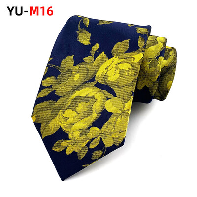 Cravată din poliester Cravată de lux pentru bărbați 8cm Albastru bleumarin Verde Cravate negre Gravatas pentru bărbați Cravate subțiri florale Cămăși de nuntă Cravată