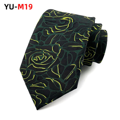 Cravată din poliester Cravată de lux pentru bărbați 8cm Albastru bleumarin Verde Cravate negre Gravatas pentru bărbați Cravate subțiri florale Cămăși de nuntă Cravată