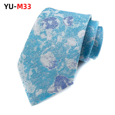 Cravată din poliester Cravată de lux pentru bărbați 8cm Albastru bleumarin Verde Cravate negre Gravatas pentru bărbați Cravate subțiri florale Cămăși de nuntă Cravată