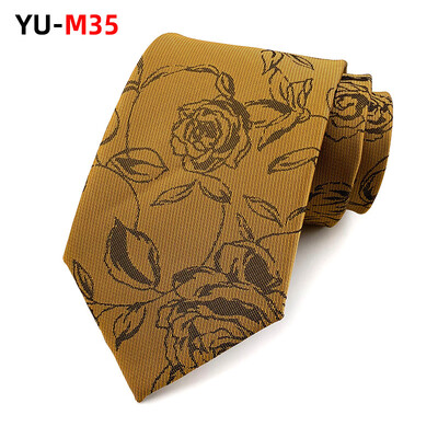 Cravată din poliester Cravată de lux pentru bărbați 8cm Albastru bleumarin Verde Cravate negre Gravatas pentru bărbați Cravate subțiri florale Cămăși de nuntă Cravată
