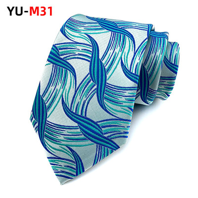 Cravată din poliester Cravată de lux pentru bărbați 8cm Albastru bleumarin Verde Cravate negre Gravatas pentru bărbați Cravate subțiri florale Cămăși de nuntă Cravată