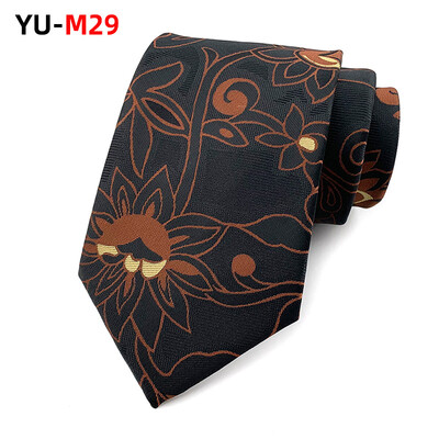 Cravată din poliester Cravată de lux pentru bărbați 8cm Albastru bleumarin Verde Cravate negre Gravatas pentru bărbați Cravate subțiri florale Cămăși de nuntă Cravată