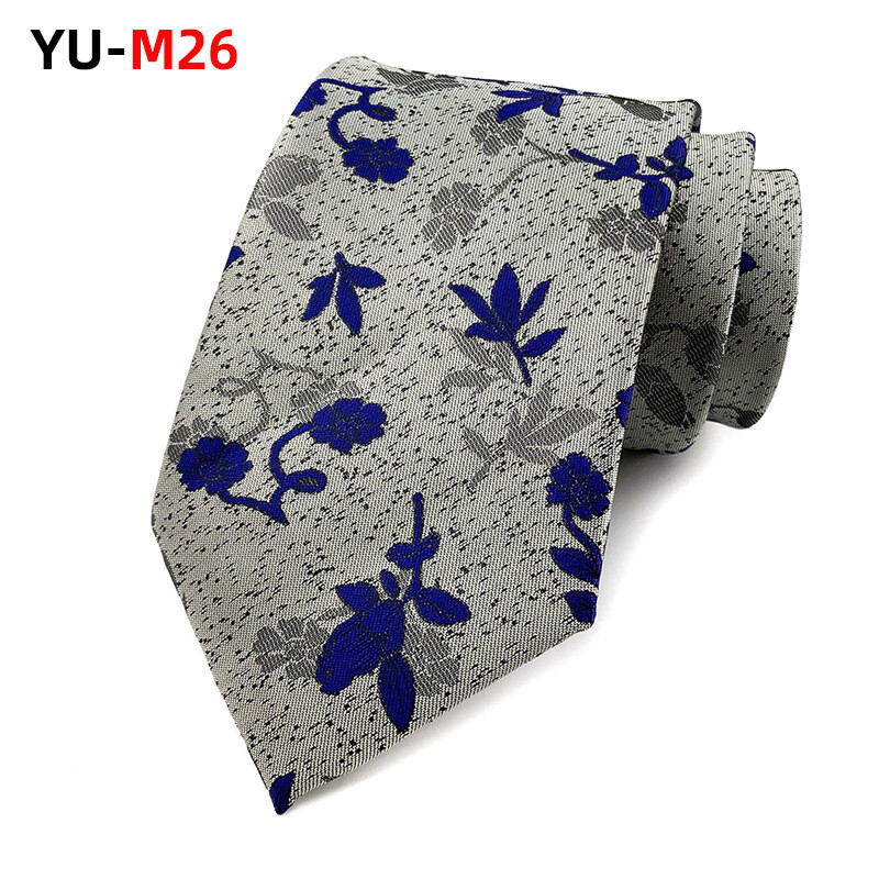 Cravată din poliester Cravată de lux pentru bărbați 8cm Albastru bleumarin Verde Cravate negre Gravatas pentru bărbați Cravate subțiri florale Cămăși de nuntă Cravată