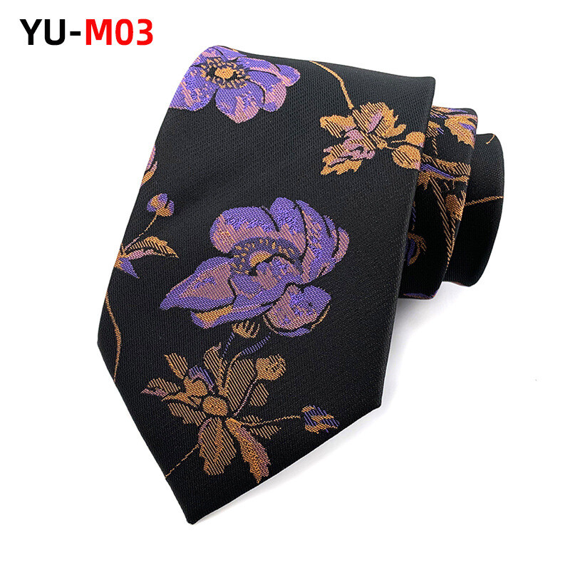 Cravată din poliester Cravată de lux pentru bărbați 8cm Albastru bleumarin Verde Cravate negre Gravatas pentru bărbați Cravate subțiri florale Cămăși de nuntă Cravată