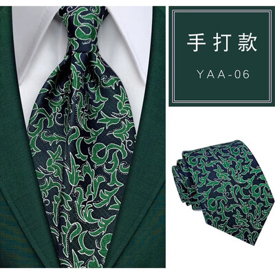 Luksuslik 8 cm meeste lips, roheline lilleliste triipudega täpiline lips mehele peigmehele žakaarkootud kaelalips äripulmapeoks