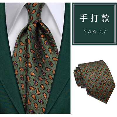 Luksuslik 8 cm meeste lips, roheline lilleliste triipudega täpiline lips mehele peigmehele žakaarkootud kaelalips äripulmapeoks