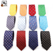 Új vékony 6,5 cm nyakkendő Férfi divatos poliészter nyakkendő piros zöld kormánylapát horgony ing Kiegészítők Irodai Cravat esküvői ajándék