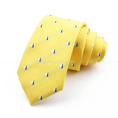 Új vékony 6,5 cm nyakkendő Férfi divatos poliészter nyakkendő piros zöld kormánylapát horgony ing Kiegészítők Irodai Cravat esküvői ajándék