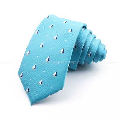 Új vékony 6,5 cm nyakkendő Férfi divatos poliészter nyakkendő piros zöld kormánylapát horgony ing Kiegészítők Irodai Cravat esküvői ajándék