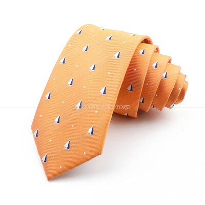 Új vékony 6,5 cm nyakkendő Férfi divatos poliészter nyakkendő piros zöld kormánylapát horgony ing Kiegészítők Irodai Cravat esküvői ajándék