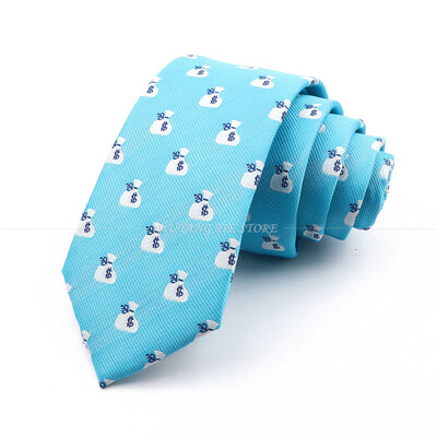 Új vékony 6,5 cm nyakkendő Férfi divatos poliészter nyakkendő piros zöld kormánylapát horgony ing Kiegészítők Irodai Cravat esküvői ajándék