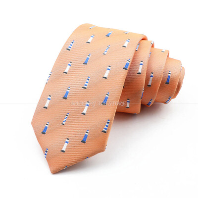 Új vékony 6,5 cm nyakkendő Férfi divatos poliészter nyakkendő piros zöld kormánylapát horgony ing Kiegészítők Irodai Cravat esküvői ajándék